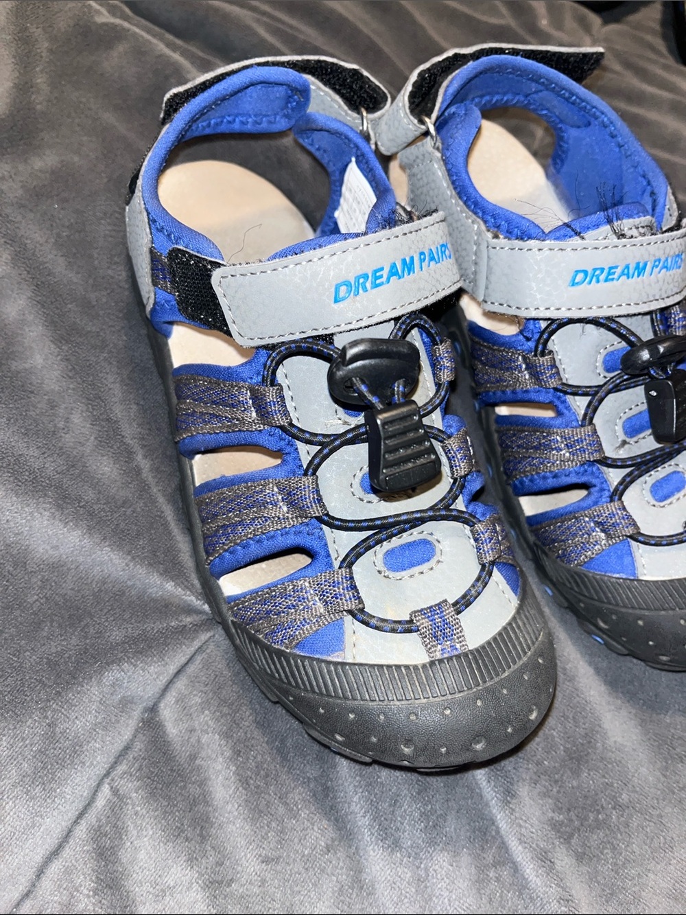Dream Pairs Kids Blue and Gray Outdoor Sandals